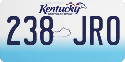 KY license plate 238JRO
