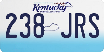KY license plate 238JRS