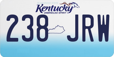 KY license plate 238JRW