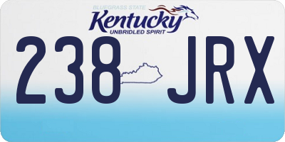 KY license plate 238JRX