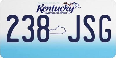 KY license plate 238JSG