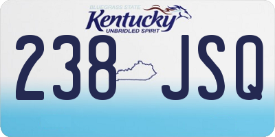 KY license plate 238JSQ