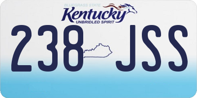 KY license plate 238JSS