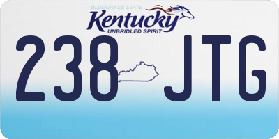 KY license plate 238JTG