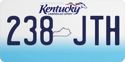 KY license plate 238JTH