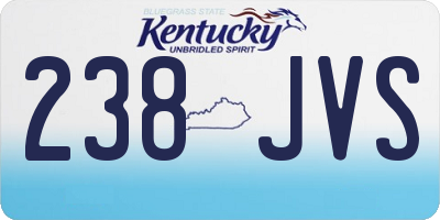 KY license plate 238JVS