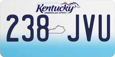 KY license plate 238JVU