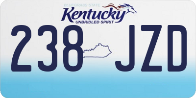 KY license plate 238JZD