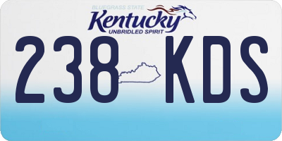 KY license plate 238KDS