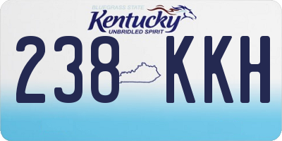KY license plate 238KKH