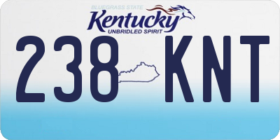 KY license plate 238KNT