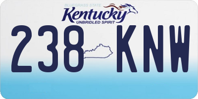 KY license plate 238KNW