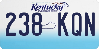 KY license plate 238KQN