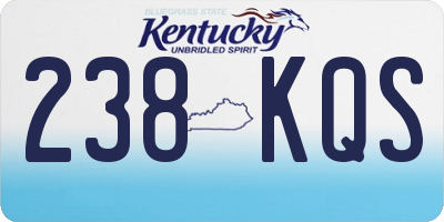 KY license plate 238KQS
