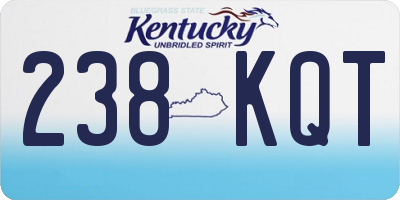 KY license plate 238KQT