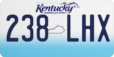 KY license plate 238LHX