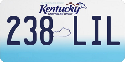 KY license plate 238LIL