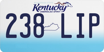 KY license plate 238LIP