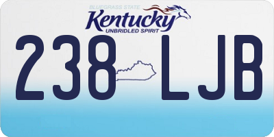 KY license plate 238LJB
