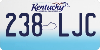 KY license plate 238LJC