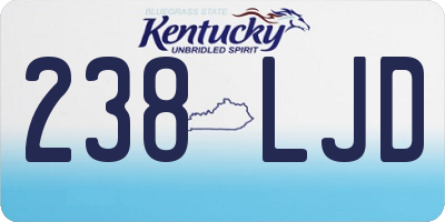 KY license plate 238LJD