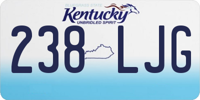 KY license plate 238LJG