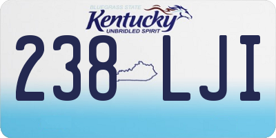 KY license plate 238LJI
