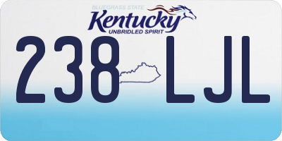 KY license plate 238LJL