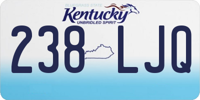 KY license plate 238LJQ
