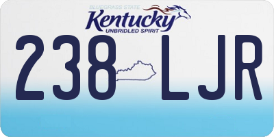 KY license plate 238LJR