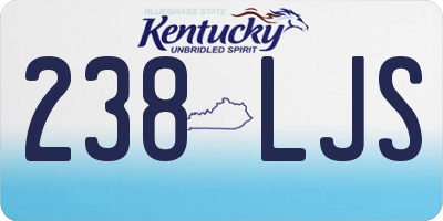 KY license plate 238LJS