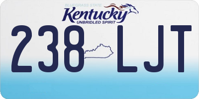 KY license plate 238LJT