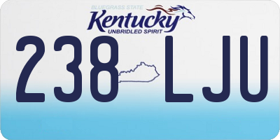 KY license plate 238LJU