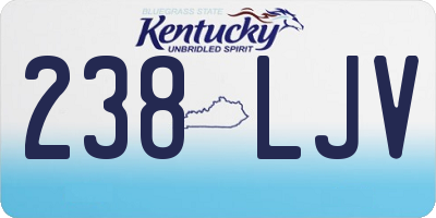 KY license plate 238LJV
