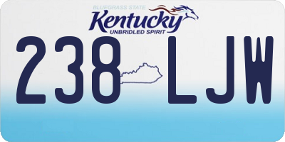 KY license plate 238LJW
