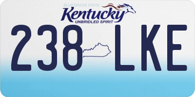 KY license plate 238LKE