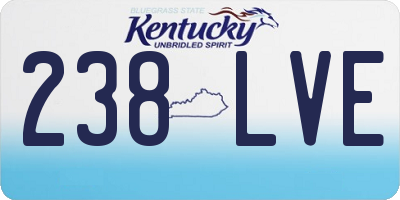 KY license plate 238LVE