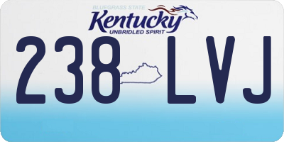 KY license plate 238LVJ