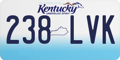 KY license plate 238LVK