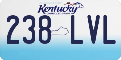 KY license plate 238LVL