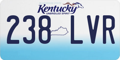 KY license plate 238LVR