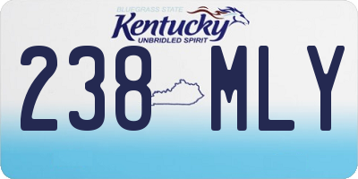 KY license plate 238MLY
