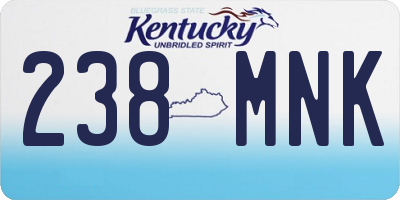 KY license plate 238MNK