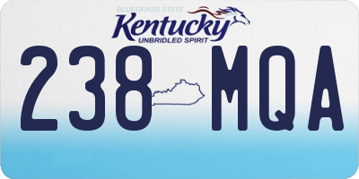 KY license plate 238MQA