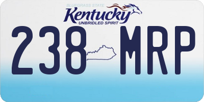 KY license plate 238MRP