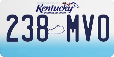 KY license plate 238MVO