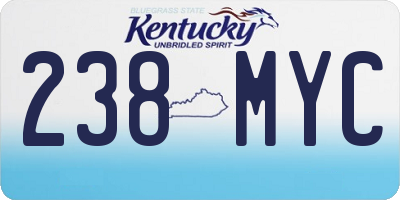KY license plate 238MYC