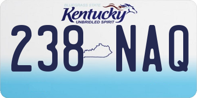 KY license plate 238NAQ