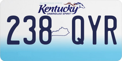 KY license plate 238QYR