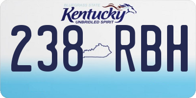 KY license plate 238RBH